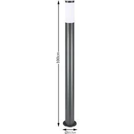 monzana Wegeleuchte Edelstahl 100cm IP44 inkl. Bewegungsmelder Anthrazit