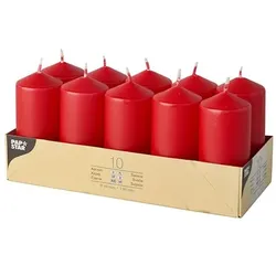 PAPSTAR 40 Stumpenkerzen Ø 40 mm · 90 mm rot