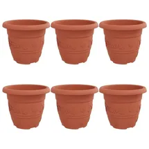 vidaXL Runder Blumentopf Ø 26 x 21,5 cm Ziegelrot