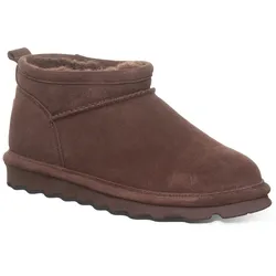 Winterboots BEARPAW "SuperShorty ELLE SHORT", Damen, Gr. 41, braun (walnut), Veloursleder, modisch, Schuhe, Schlupfboots mit wasserabweisender mit BearCoatTM Imprägnierung