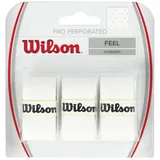 Wilson Pro Overgrip Perforated 3 Pack, White, WRZ4005WH