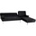 Mendler Schlafsofa HWC-K22, Couch Ecksofa Sofa, Liegefläche links/rechts Schlaffunktion 236cm ~ Kunstleder schwarz
