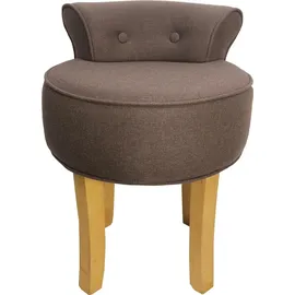 Casa Padrino Hocker Boston Massivholz Mittelbraun