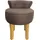 Casa Padrino Hocker Boston Massivholz Mittelbraun