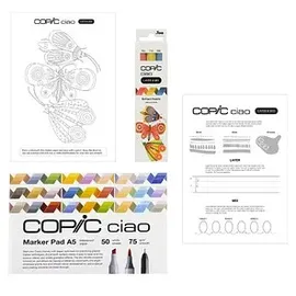 Copic COPIC® Ciao 2D Brilliant Palette Starter Layoutmarker-Set farbsortiert 1,0 + 6,0 mm, 1 Set