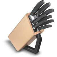 Victorinox Swiss Classic Messerblock, gefüllt, 8-teilig, Messer-Aufbewahrung, Elegantes Design,
