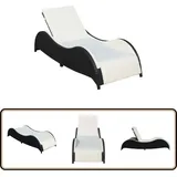 Vidaxl - Sonnenliege Mit Polsterauflage Poly Rattan Schwarz - Sonnenliege - Gartenmöbel - Rattan Möbel - Outdoor Möbel - Pool Lounge Chair