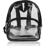 Fahsion Klarer Rucksack, Mini-transparenter, Wasserdichter 2-Lagen-Aufbewahrungs-Reißverschluss-Design, Verschleißfester PVC-Rucksack für die Reisearbeit