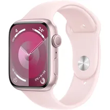 Apple Watch Series 9 GPS 45 mm Aluminiumgehäuse rosé, Sportarmband hellrosa M/L