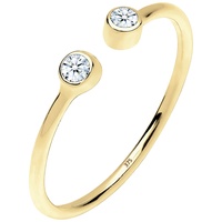 Elli DIAMONDS Offen Statement Diamant 0.06 ct. 375 Gelbgold Ringe Damen