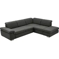 Die PlanBar Ecksofa MP-IN17041 L-Form«, Sitztiefenverstellung, optional mit Kopfteilverstellung & Bettfunktion grau (anthrazit) Boxspring Bettfunktion (24352342-0)