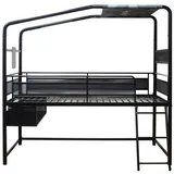 X Rocker Midsleeper Contra Gaming-Bett mit TV-Halterung für Kinder & Jugendliche - schwarz