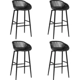 vidaXL Barhocker 4 Stk. Schwarz