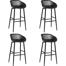 vidaXL Barhocker 4 Stk. Schwarz