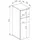 Vicco Otis Midischrank 30 x 95 cm Weiß