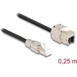 Delock Kabel RJ45 Stecker feldkonfektionierbar zu (S/FTP, CAT6a, 0.00 m), Netzwerkkabel