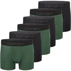 Boxershorts CAMANO, Herren, Gr. L, grau (sycamore grau), Obermaterial: 95% Baumwolle, 5% Elasthan, eng, Unterhosen, mit Stretch-Logobund