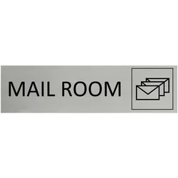 CombiCraft Aluminium Türschild Mail Room 165x45mm mit 3M-Tape