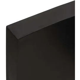 vidaXL Waschtischplatte Dunkelbraun 140x60x(2-6)cm Massivholz