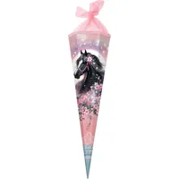 Goldbuch Schultüte 85 cm 6-eckig Luna - Schwarz/Rosa