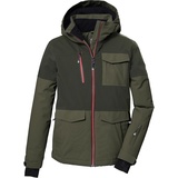 KILLTEC Jungen Skijacke/Funktionsjacke mit Kapuze und Schneefang KSW 149 BYS SKI JCKT, dunkeloliv, 152, 41185-000