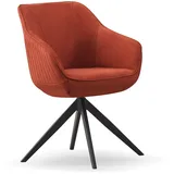 B&D home Armlehnstuhl, Rot, Textil, 57x82x62 cm, Oeko-Tex® Standard 100, Esszimmer, Stühle, Esszimmerstühle, Armlehnenstühle