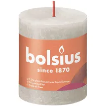 Bolsius Rustik Stumpenkerze 8 x 6.8 cm sandgrau
