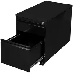 Lüllmann Büro Rollcontainer Bürocontainer mit Hängeregistratur Bürocontainer  61x46x79cm Schwarz 505311