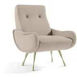 Beautysofa Sessel Casio, Cocktailsessel für Wohnzimmer beige
