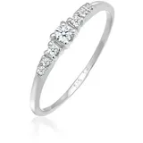 Elli Ringe - Ring Ladies Engagement Elegant with Diamonds (0.11 - Gr. 56 MM - in Silber - für Damen