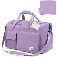 luxuskollektion Faltbare Reisetasche 36L Große Weekender Wasserdicht Lila