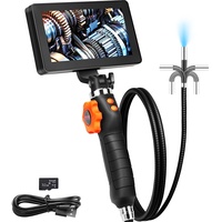 Vevor Industrielles Endoskop, Digitale Endoskop-Inspektionskamera mit wasserdichter Kamera, Kanalkamera mit 5-Zoll-Bildschirm 0–180° bidirektional 4500mAh-Akku