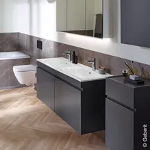Geberit Renova Plan 130x62,2x48cm, Kor/Fr. la. mt/WT weiß