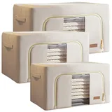 joybos Aufbewahrungsbox 24 + 66 + 100 l 3-tlg. beige