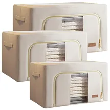 joybos Aufbewahrungsbox 24 + 66 + 100 l 3-tlg. beige