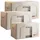 joybos Aufbewahrungsbox 24 + 66 + 100 l 3-tlg. beige