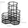 Relaxdays Pinselhalter, 3 Fächer, sechseckig, H x B x T: 12,5 x 12 x 12,5 cm, Draht, Stiftebecher Schreibtisch, Farbwahl