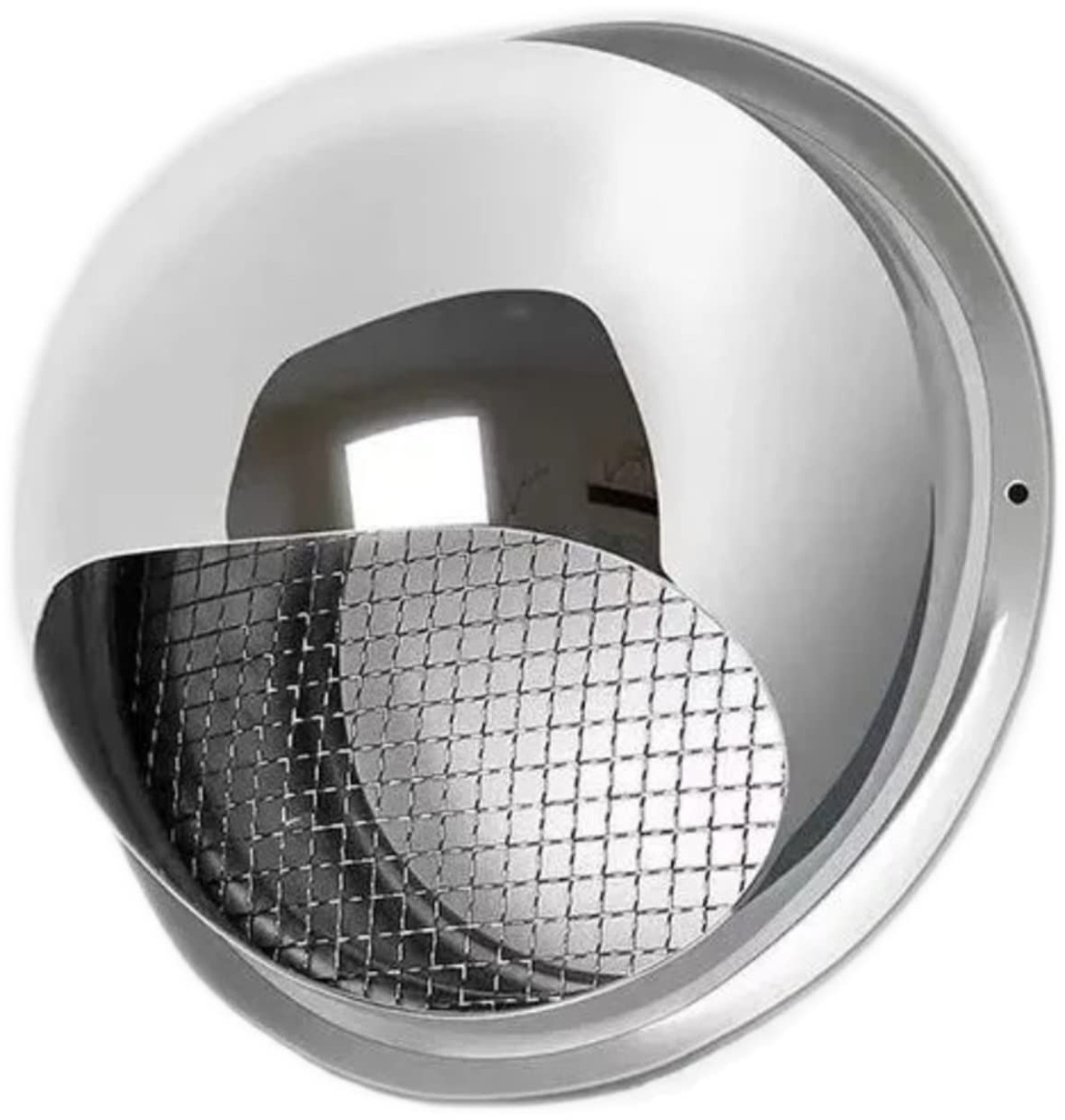 Zanotva Stainless Steel Wall Round Vent Hole Ventilating Cowl,Air Vent Round Cowl,Air Ventilation and Exhaust Wall Vent Outlet Hood,for Bathroom Office Kitchen Ventilation,160mm/6.3in