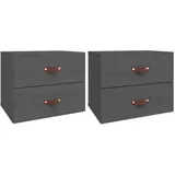 vidaXL Hängenachtschrank 2 Stk. 50 x 36 x 40 cm Grau