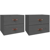 vidaXL Hängenachtschrank 2 Stk. 50 x 36 x 40 cm Grau