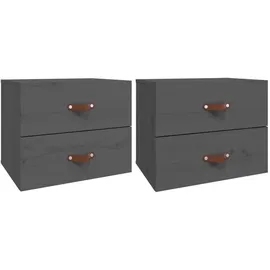 vidaXL Hängenachtschrank 2 Stk. 50 x 36 x 40 cm Grau
