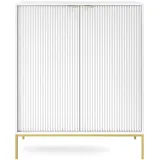 Selsey Highboard 104 x 125 cm Weiß