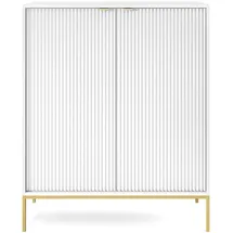 Selsey Highboard 104 x 125 cm Weiß