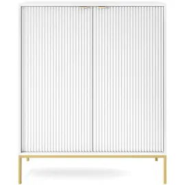 Selsey Highboard 104 x 125 cm Weiß