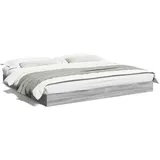 vidaXL Bettgestell ohne Matratze Grau Sonoma 180x200 cm Holzwerkstoff