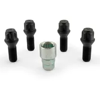 H&R Felgenschloss-Set M14x1,25x28mm Kegelbund Schwarz