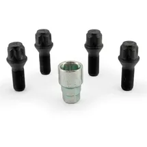 H&R Felgenschloss-Set M14x1,25x28mm Kegelbund Schwarz