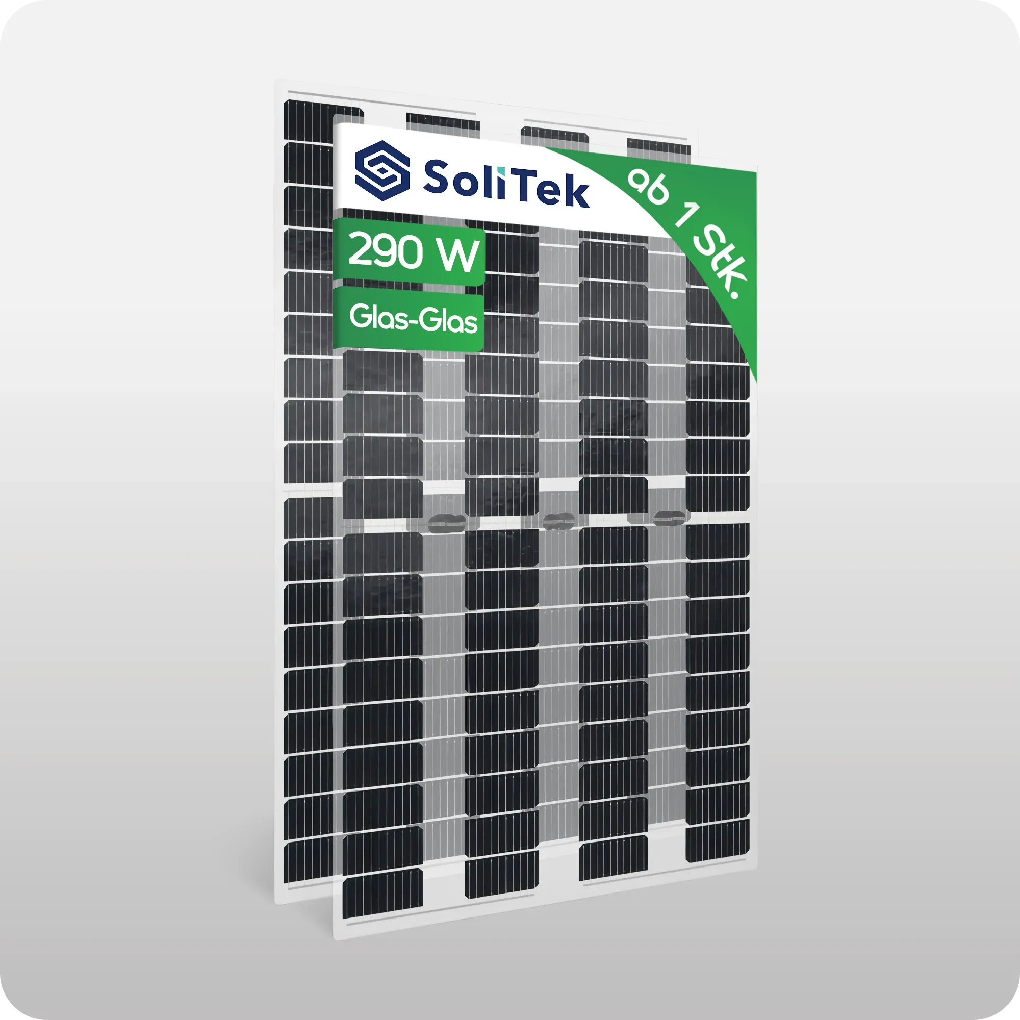 SoliTek SOLID Agro 290W Rahmenlos Glas-Glas Bifacial - Preis inkl. MwSt. gem. § 12 Abs. 3 UStG