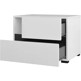 otto home Schlafzimmer-Set OTTO HOME "Cross, moderne, grifflose Optik, FSC-zertifiziert", weiß, 2trg. Schrank + ohne Matratze, B/H: 180cm x 200cm, 2trg. Schrank, Schlafzimmermöbel-Sets, Komplettschlafzimmer-Set