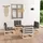vidaXL Garten-Lounge-Set 4-tlg. Kiefer Massivholz beige/grau